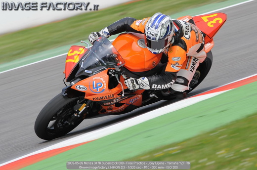 2009-05-09 Monza 3476 Superstock 600 - Free Practice - Joey Litjens - Yamaha YZF R6